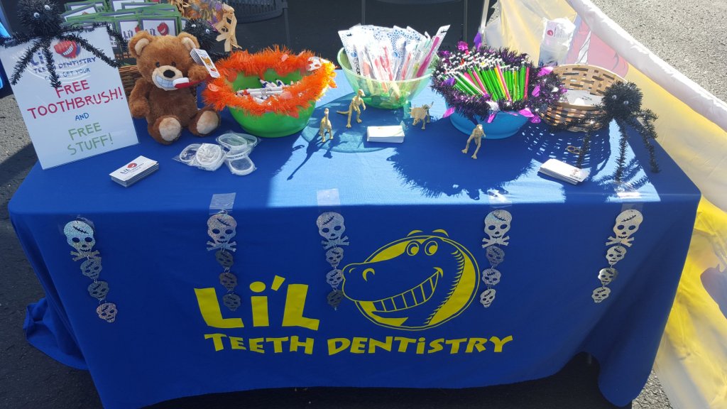 Halloween-themed booth