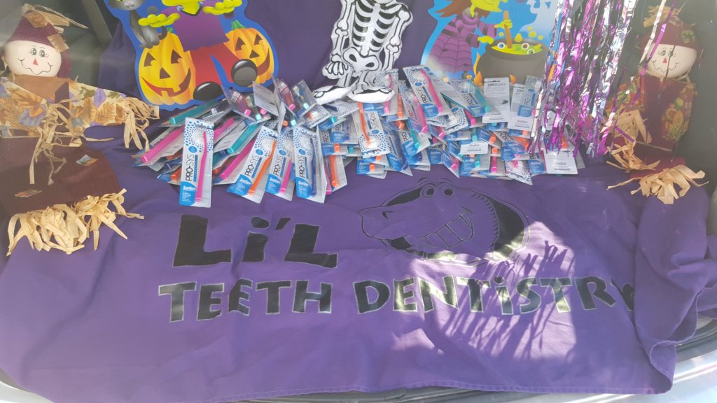 Toothbrushes and halloween decorations