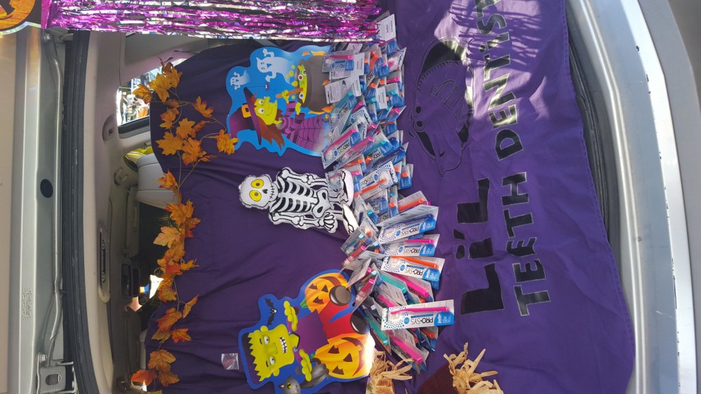 Toothbrushes and halloween decorations