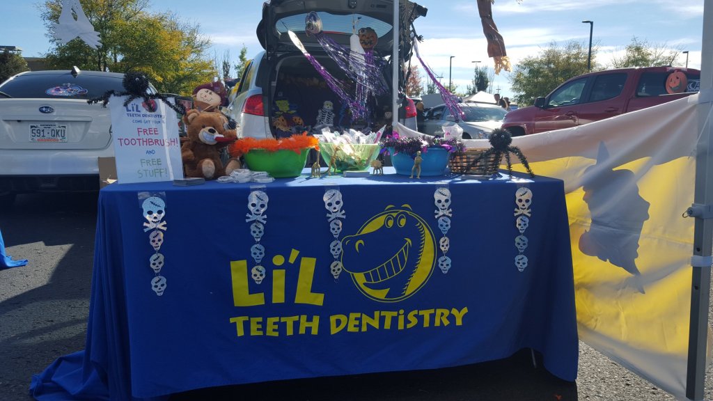 Halloween-themed booth