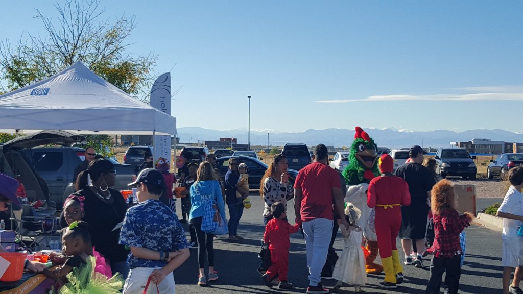 People at the Halloween event