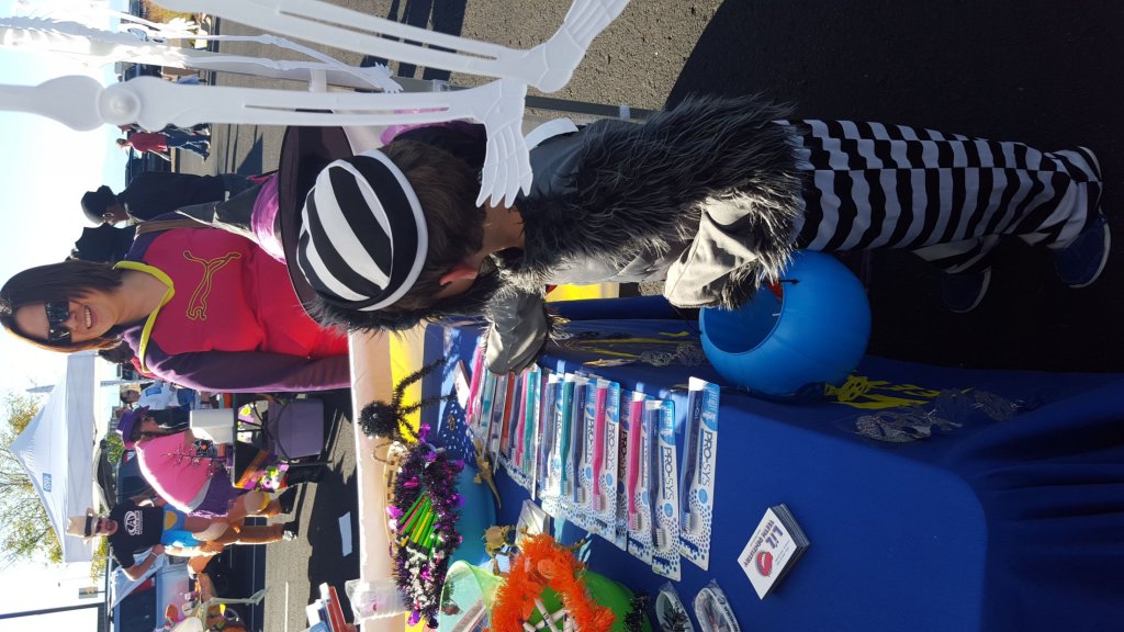Children at the Lil Teeth Dentistry Halloween booth