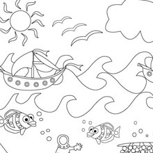Coloring chart - ship