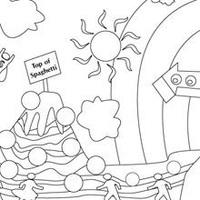 Coloring chart - spaghetti mountain